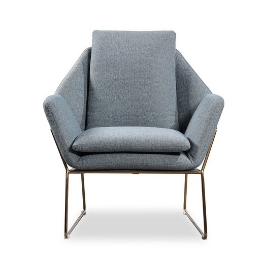 Poltrona, 78 x 78 x 77 cm, rivestita in grigio-azzurro | Collezione Tuy