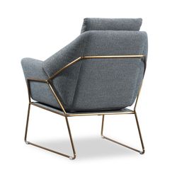Poltrona, 78 x 78 x 77 cm, rivestita in grigio-azzurro | Collezione Tuy