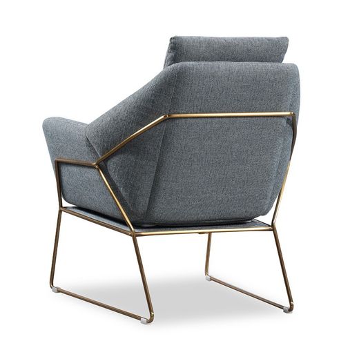 Poltrona, 78 x 78 x 77 cm, rivestita in grigio-azzurro | Collezione Tuy
