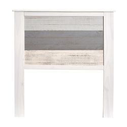 Cabecero, 105 x 4 x 112 cm, de madera de pino en blanco y grises  | Colección Romántica