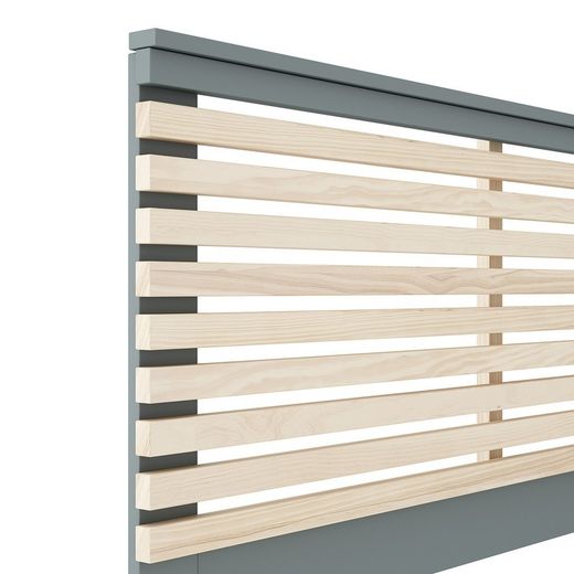 Testiera, 146 x 5 x 100 cm, in legno di pino verde e naturale | Collezione Pisco