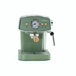 Macchina da caffè con cappuccinatore, 26,9 x 22,6 x 28,6 cm, in metallo, pp e acciaio inox, colore verde | Collezione Kai