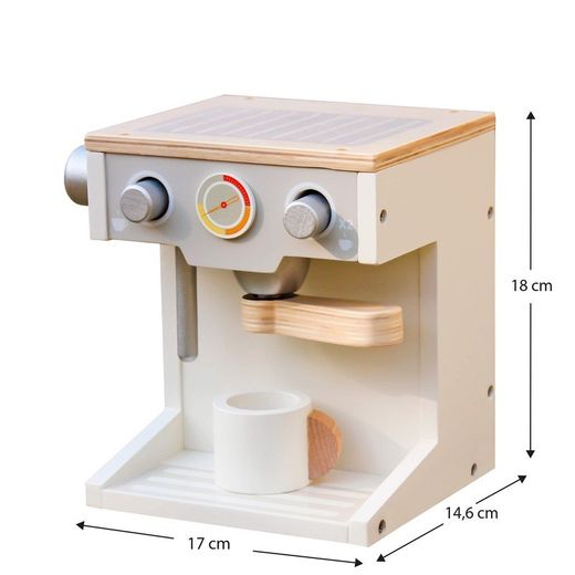 Caffettiera giocattolo, 17 x 16 x 14 cm, in legno naturale | Collezione Coffe Caprizze