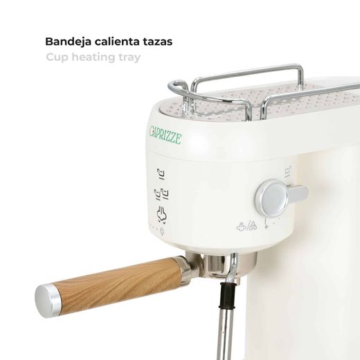 Cafetera Express Kai 1400W 20 Bares con Vaporizador y Espumador USB
