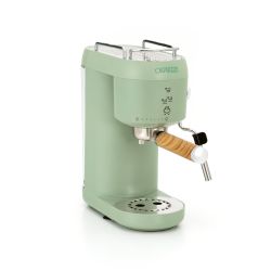 Cafetera Express Kai 1400W 20 Bares con Vaporizador y Espumador USB, Verde Mate