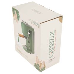 Cafetera Express Kai 1400W 20 Bares con Vaporizador y Espumador USB, Verde Mate
