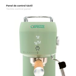 Cafetera Express Kai 1400W 20 Bares con Vaporizador y Espumador USB, Verde Mate