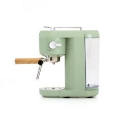 Cafetera Express Kai 1400W 20 Bares con Vaporizador y Espumador USB, Verde Mate