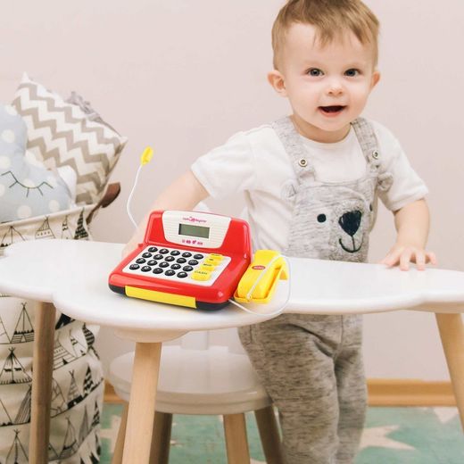 Cassettiera giocattolo, 25 x 11 x 16 cm, in polietilene rosso | Collezione Cash Register