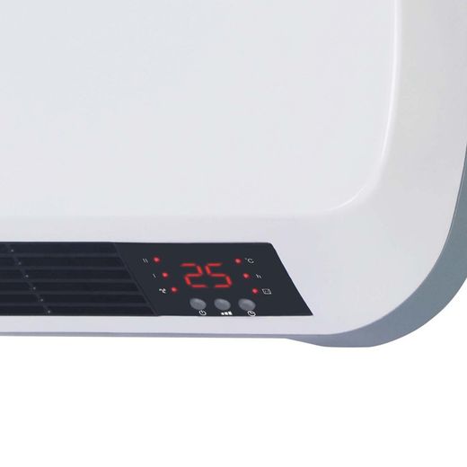 Calefactor cerámico de pared 2000 W, 45 x 18 x 11 cm, de pvc en blanco | Colección Ceramic