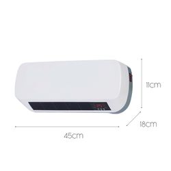 Calefactor cerámico de pared 2000 W, 45 x 18 x 11 cm, de pvc en blanco | Colección Ceramic