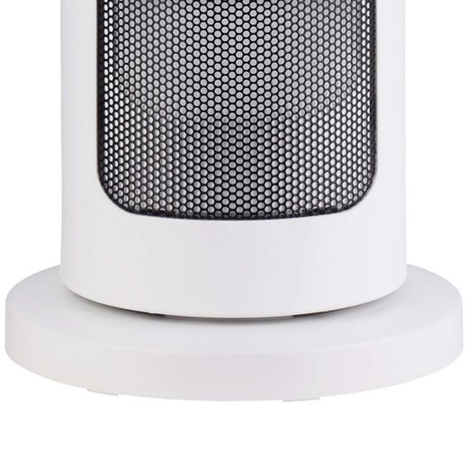 Scaldafreddo elettrico a ceramica oscillante 2000 W, 18 x 18 x 53 cm, in PVC bianco | Collezione Silent