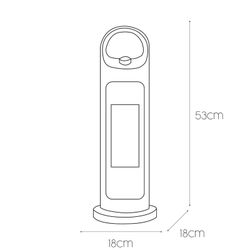 Scaldafreddo elettrico a ceramica oscillante 2000 W, 18 x 18 x 53 cm, in PVC bianco | Collezione Silent