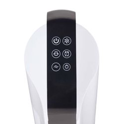 Calefactor cerámico oscilante 2000 W, 31 x 31 x 89 cm, de pvc en blanco | Colección Touch Screen