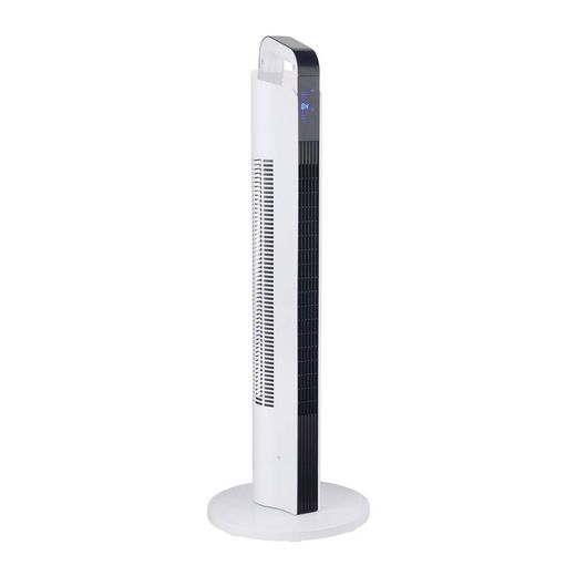 Calefactor cerámico oscilante 2000 W, 31 x 31 x 89 cm, de pvc en blanco | Colección Touch Screen