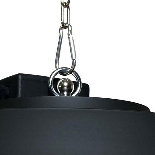 Calefactor colgante de infrarrojos para interior y exterior 1500 W, 42,5 x 42,5 x 12 cm, de aluminio en negro | Colección Standard Design