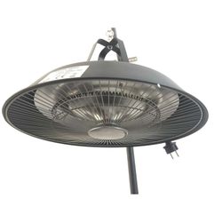 Calefactor colgante de infrarrojos para interior y exterior 1500 W, 42,5 x 42,5 x 12 cm, de aluminio en negro | Colección Standard Design