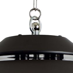 Riscaldatore a infrarossi da appendere per interno ed esterno 1500 W, 42,5 x 42,5 x 24 cm, in alluminio nero | Collezione Design