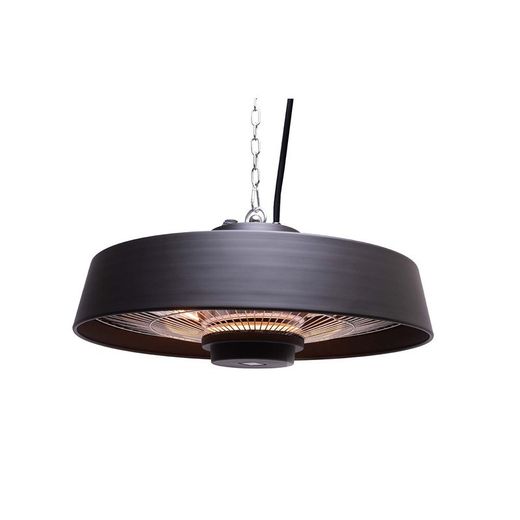 Riscaldatore a infrarossi da appendere per interni ed esterni 2000 W, 48,5 x 48,5 x 21,6 cm, in alluminio nero | Collezione Top Design