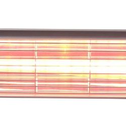 Riscaldatore elettrico a infrarossi 1500 W, 53,5 x 16 x 11,5 cm, in alluminio grigio | Collezione Golden Tube