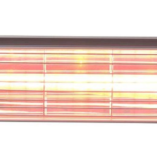 Riscaldatore elettrico a infrarossi 2000 W, 71,5 x 16 x 11,5 cm, in alluminio grigio | Collezione Golden Tube