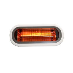 Calefactor eléctrico por infrarrojos de exterior para techo o pared 2000 W, 46 x 19 x 7,5 cm, de metal en blanco | Colección Top Design