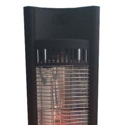 Riscaldatore elettrico portatile a infrarossi 2000 W, 17,2 x 7,4 x 102 cm, in alluminio nero | Collezione Tornado