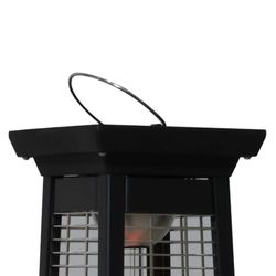Scaldacqua elettrico portatile a infrarossi 2000 W, 20 x 20 x 78 cm, in alluminio nero | Collezione Volcano