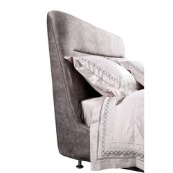 Cama, 150  x  200 cm, tapizada gris  |  Colección TROMSO