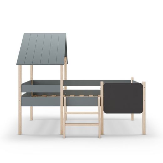 Letto a castello in legno, 202 x 110 x 150 cm, colore verde | Collezione Mint
