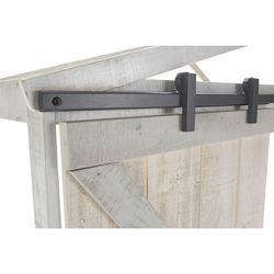 Letto a cabina, 208,5 x 103,5 x 183,5 cm, in legno di pino bianco e grigio | Collezione Lara
