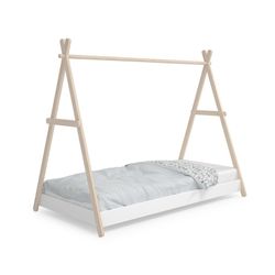Letto a cabina, 209,4 x 104,5 x 160 cm, in legno di pino bianco e naturale | Collezione Trufa