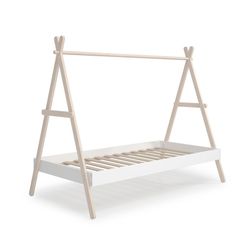 Letto a cabina, 209,4 x 104,5 x 160 cm, in legno di pino bianco e naturale | Collezione Trufa
