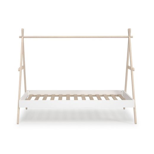 Letto a cabina, 209,4 x 104,5 x 160 cm, in legno di pino bianco e naturale | Collezione Trufa
