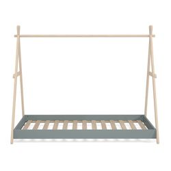 Letto a capanna, 209,4 x 104,5 x 160 cm, in legno di pino verde e naturale | Collezione Trufa