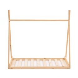 Letto a capanna, 75 x 150,5 x 138 cm, in legno di pino naturale | Collezione Tipi Dreams