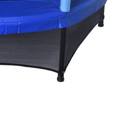 Trampolino con rete, 140 x 140 x 160 cm, in acciaio, PVC e schiuma multicolore | Collezione Happy Jump