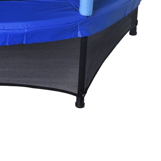 Trampolino con rete, 140 x 140 x 160 cm, in acciaio, PVC e schiuma multicolore | Collezione Happy Jump