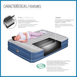 Cama hinchable doble Bestway Tritech con bomba integrada y tratamiento anti-bacterias