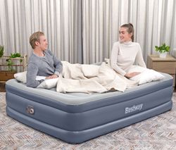 Lit Gonflable Bestway Tritech Double 203x152x51 cm avec Renfort Périmétral