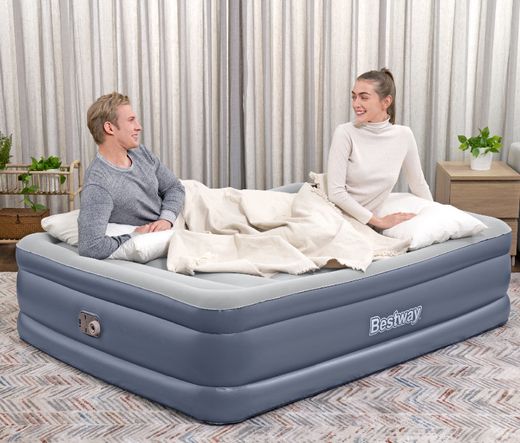 Lit Gonflable Bestway Tritech Double 203x152x51 cm avec Renfort Périmétral