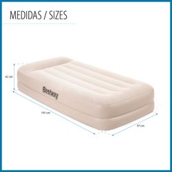 Colchão Inflável Bestway Tritech Individual 191x97x42 cm com Bomba Integrada