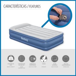 Matelas gonflable Bestway Tritech individuel 191x97x46 cm avec bordure renforcée
