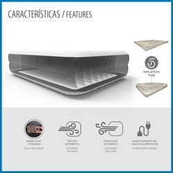 Cama Inflável Bestway Tritech Individual 191x97x46 cm Cinza
