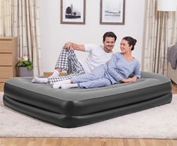 Colchão inflável duplo Bestway Tritech 203x152x46 cm com bomba integrada