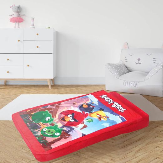 Cama Inflável Infantil Bestway Angry Birds 132x76 cm