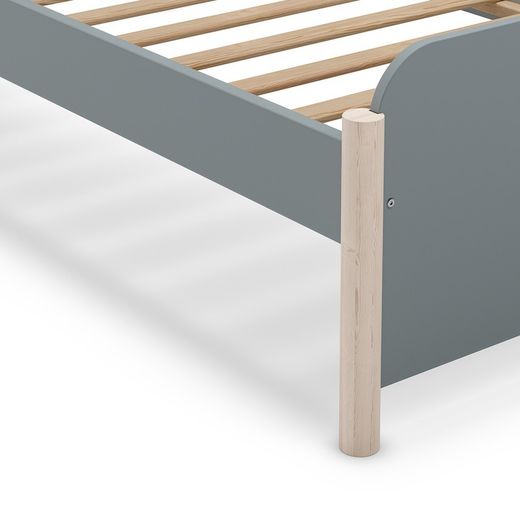 Letto singolo, 199 x 107,2 x 70 cm, in legno verde | Collezione Enola