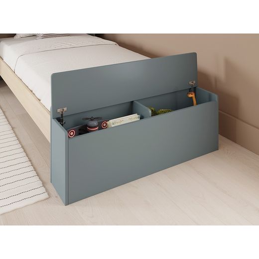Letto singolo, 216,5 x 128,5 x 153 cm, in legno verde e naturale | Collezione Odessa