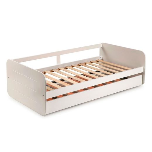 Cama nido, 195,2 x 105 x 62 cm, de madera en blanco  | Colección Redona