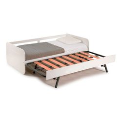 Cama nido, 195,2 x 105 x 62 cm, de madera en blanco  | Colección Redona